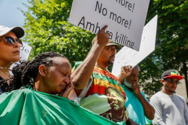 The head of the ruling Prosperity Party in Ethiopia's Amhara region has been shot dead, along with his security detail.